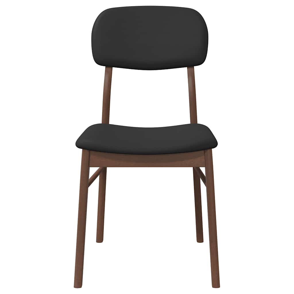 Chaises à manger coussins 2 pcs marron bois massif caoutchouc - XIOS