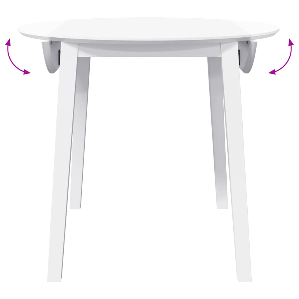 Table à manger blanc bois massif et caoutchouc - XIOS