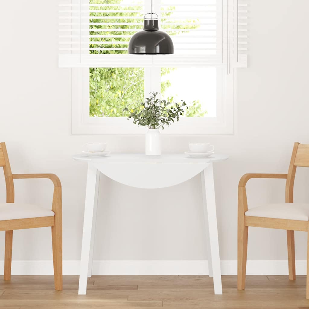 Table à manger blanc bois massif et caoutchouc - XIOS