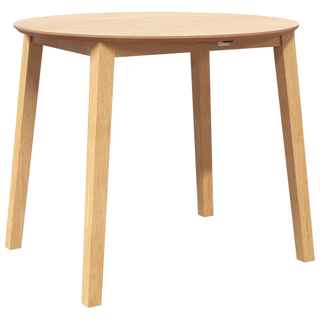 Table à manger naturel bois massif et caoutchouc - XIOS