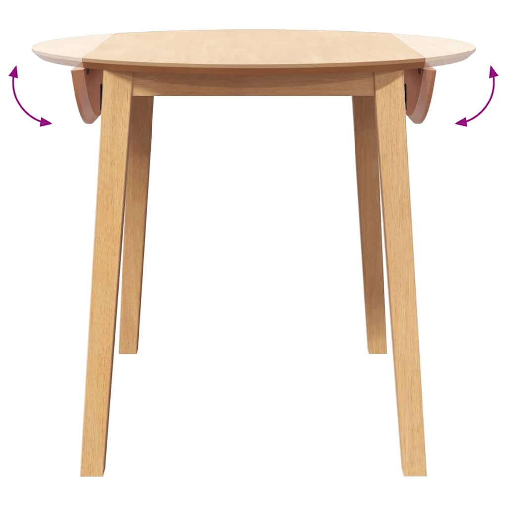 Table à manger naturel bois massif et caoutchouc - XIOS