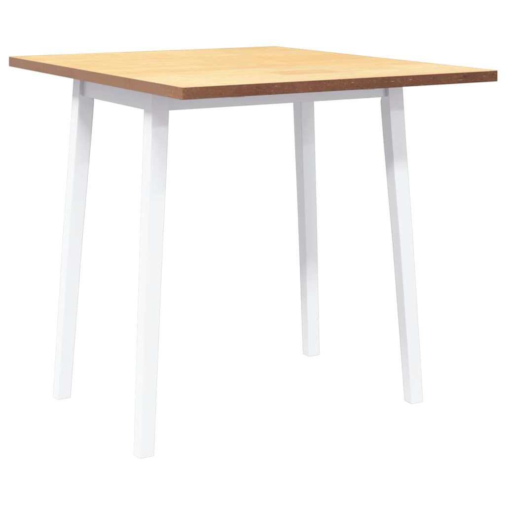 Table à manger blanc bois massif et caoutchouc - XIOS