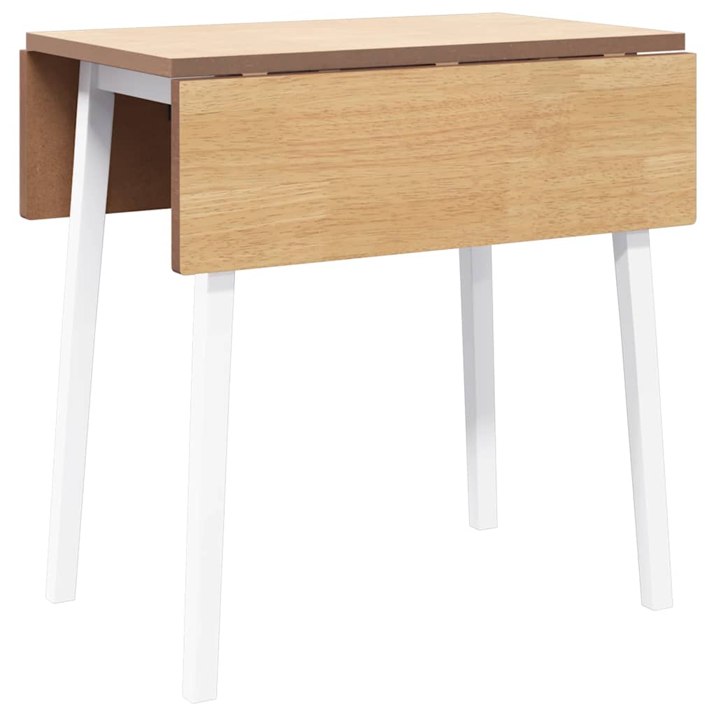 Table à manger blanc bois massif et caoutchouc - XIOS