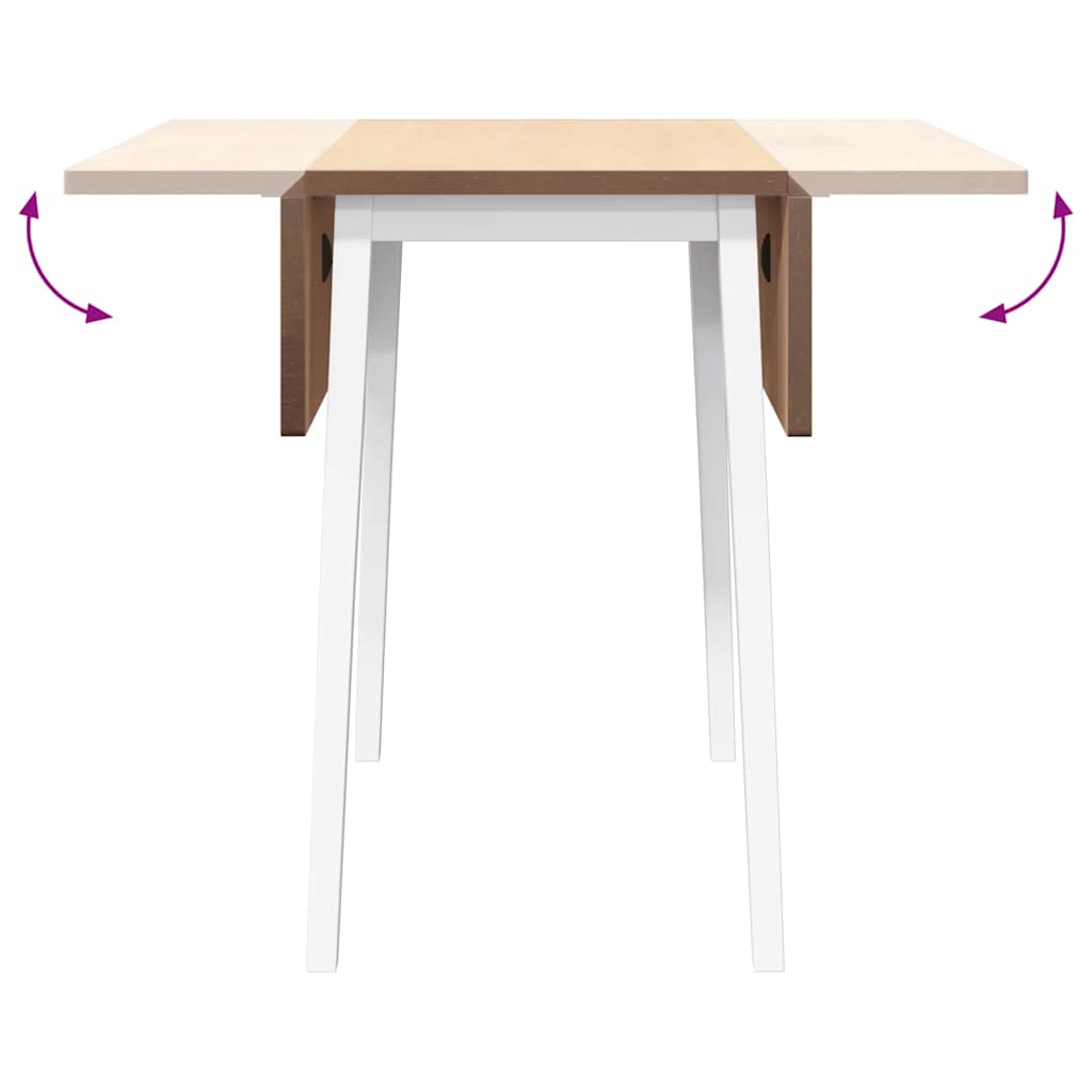 Table à manger blanc bois massif et caoutchouc - XIOS