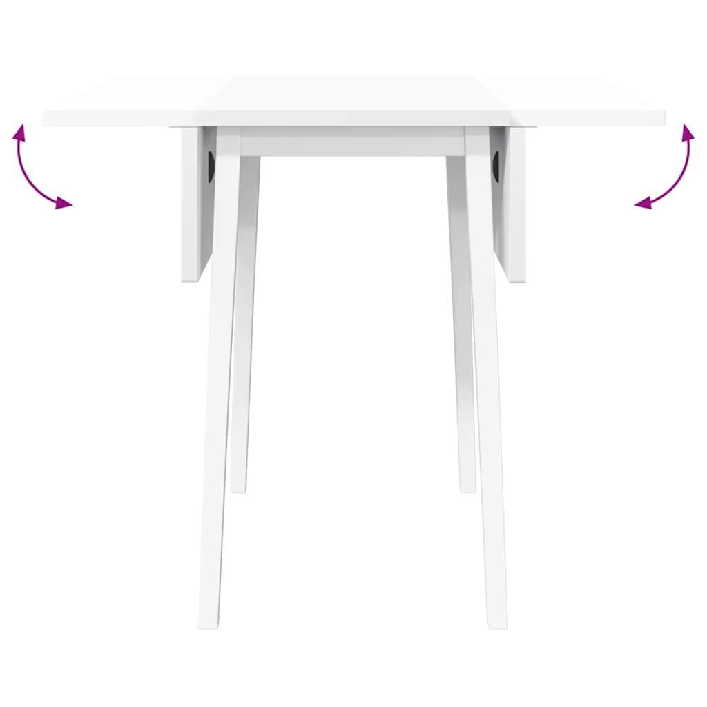 Table à manger blanc bois massif et caoutchouc - XIOS