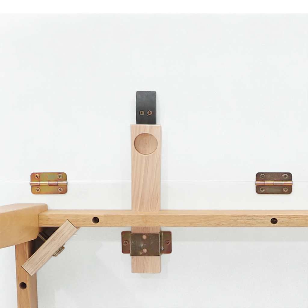 Table à manger naturel bois massif et caoutchouc - XIOS