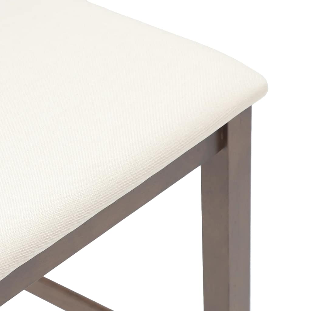 Tabourets de bar avec coussins 2 pcs marron bois massif d'hévéa - XIOS