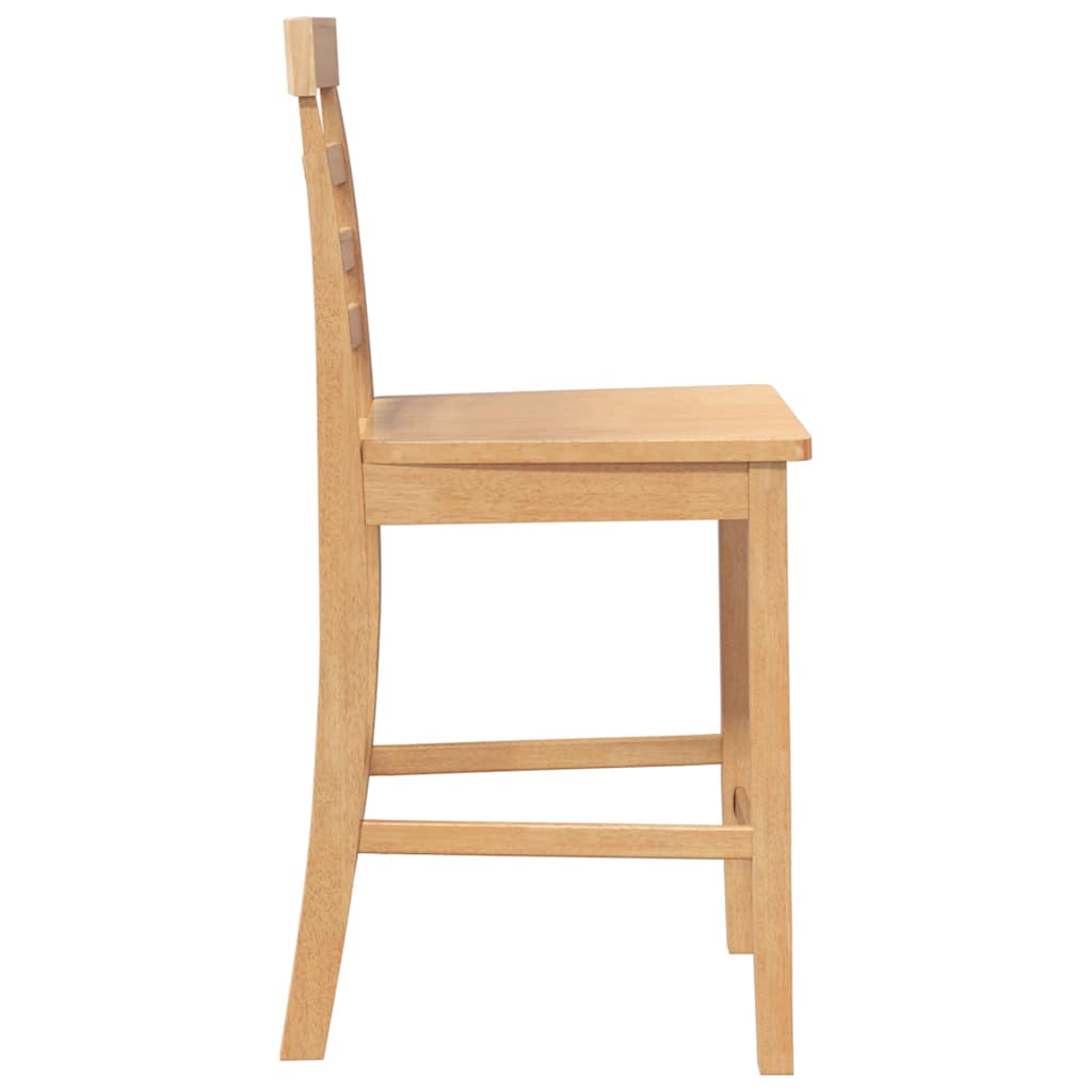 Tabourets de bar 2 pcs naturel bois massif d'hévéa - XIOS