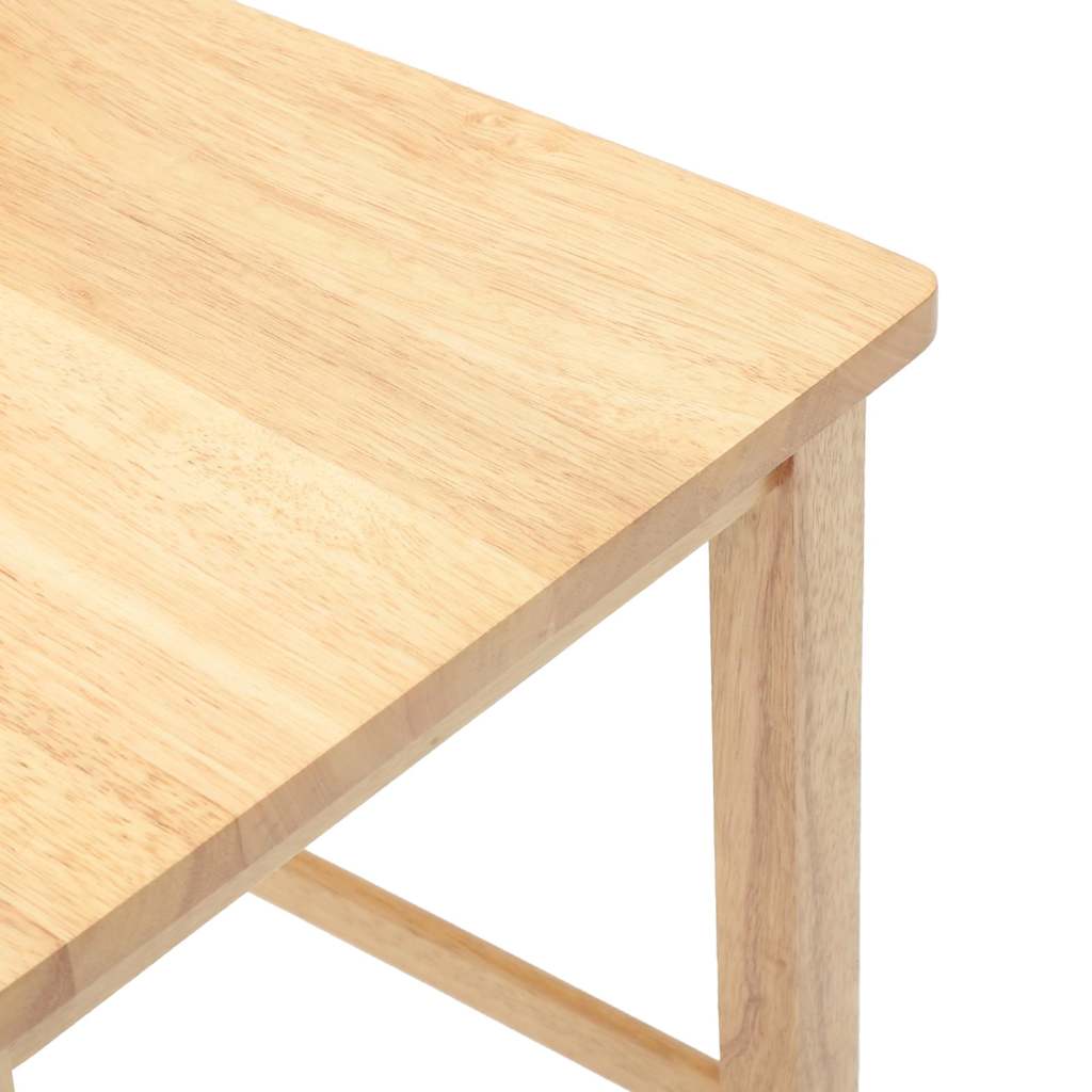 Tabourets de bar (lot de 2) en bois massif naturel et caoutchouc - XIOS