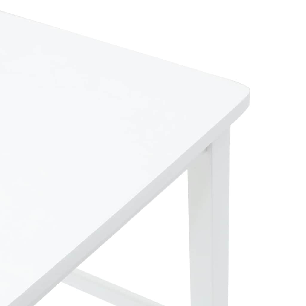 Tabourets de bar 2 pcs blanc bois massif d'hévéa - XIOS