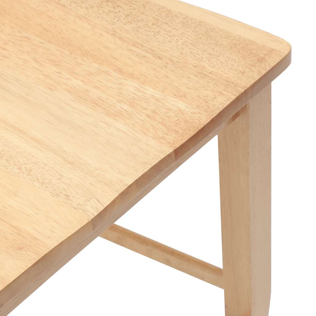 Tabourets de bar (lot de 2) en bois massif naturel et caoutchouc - XIOS