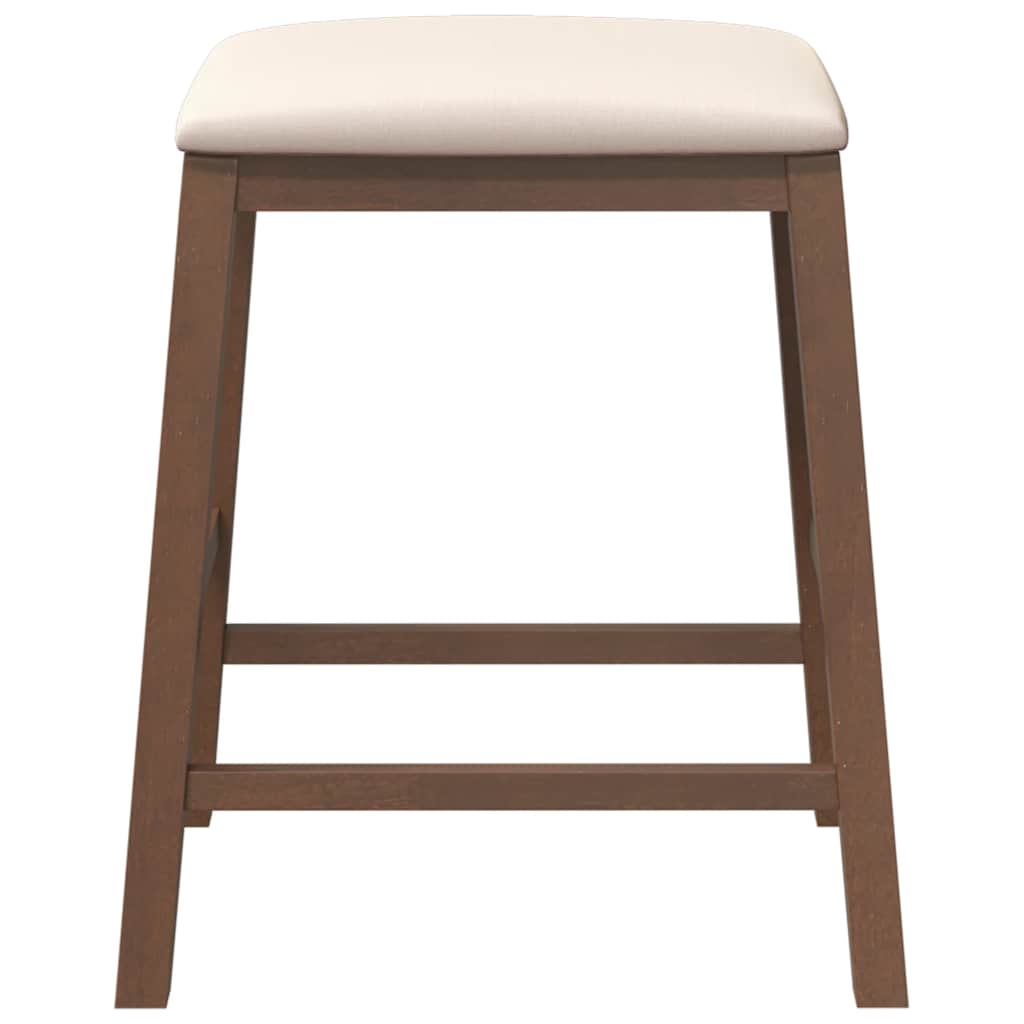 chaises de bar avec coussins 2 pcs marron bois massif d'hévéa - XIOS