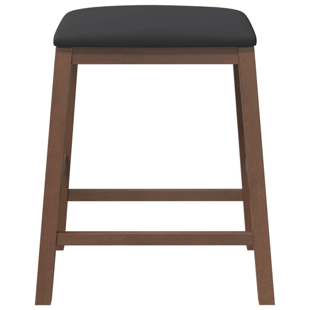 chaises de bar avec coussins 2 pcs marron bois massif d'hévéa - XIOS