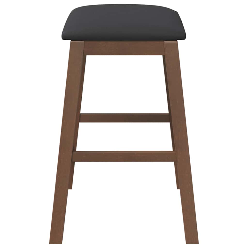 chaises de bar avec coussins 2 pcs marron bois massif d'hévéa - XIOS