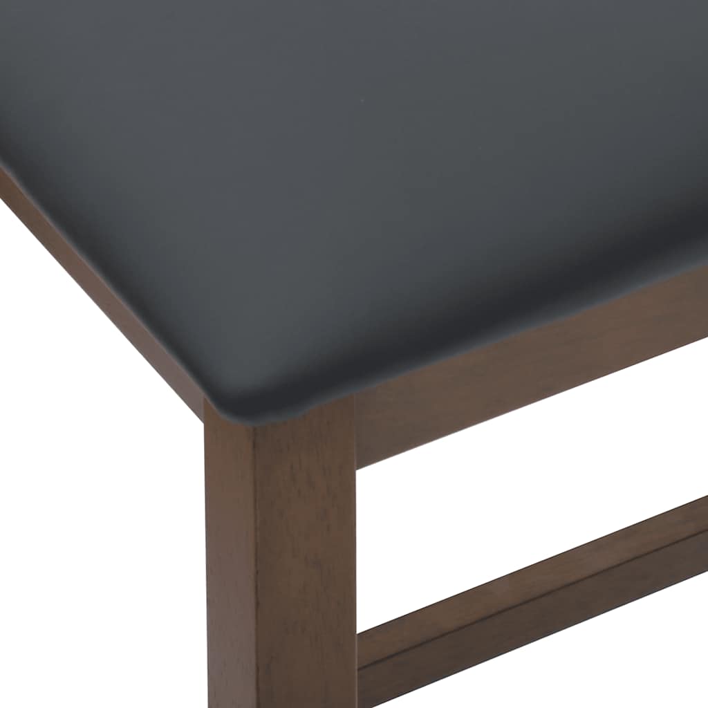 chaises de bar avec coussins 2 pcs marron bois massif d'hévéa - XIOS