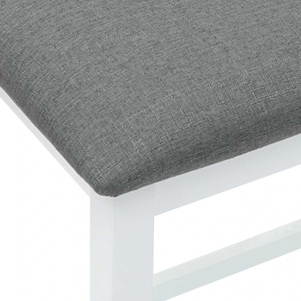 Chaises de bar avec coussins 2 pcs blanc bois massif d'hévéa - XIOS