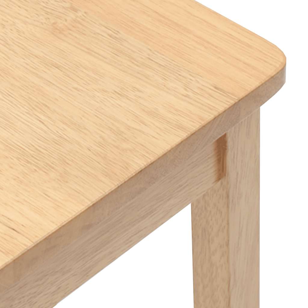 Tabourets de bar (lot de 2) en bois massif naturel et caoutchouc - XIOS