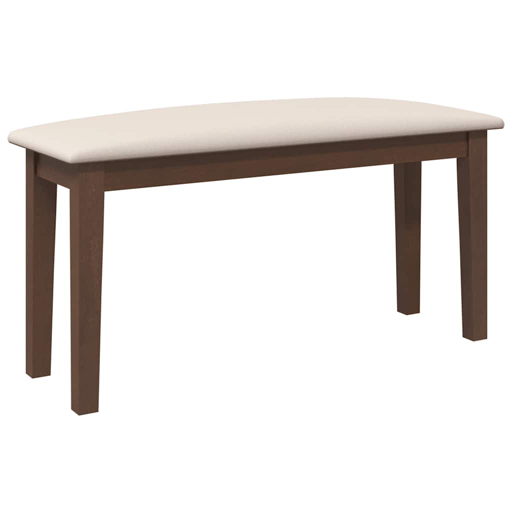 Banc 90 cm marron bois massif caoutchouc - XIOS