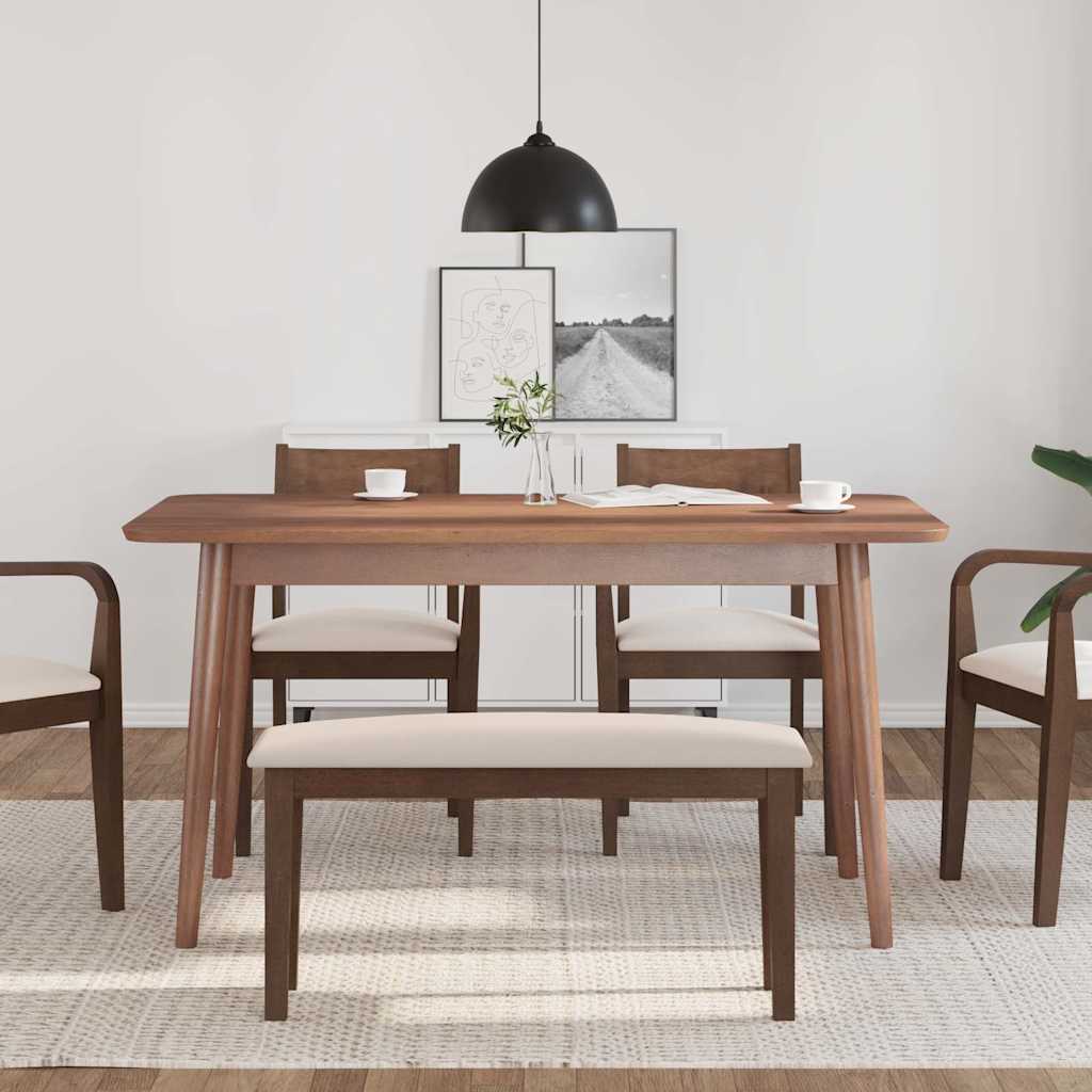 Banc 90 cm marron bois massif caoutchouc - XIOS