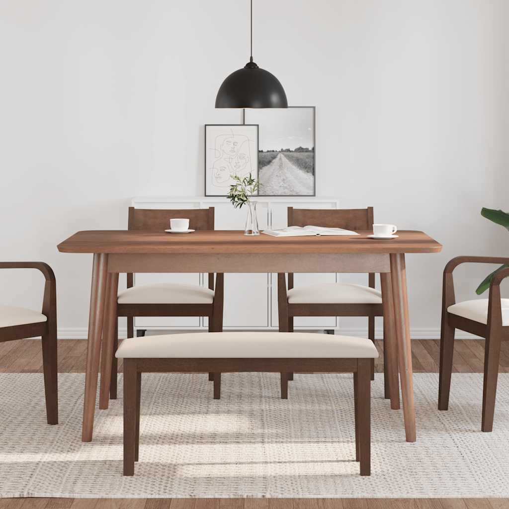 Banc 90 cm marron bois massif caoutchouc - XIOS