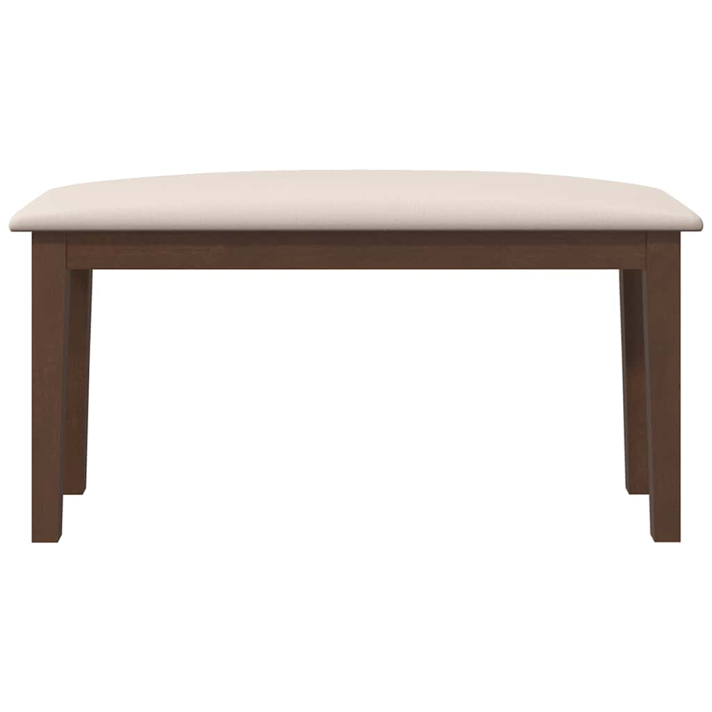 Banc 90 cm marron bois massif caoutchouc - XIOS