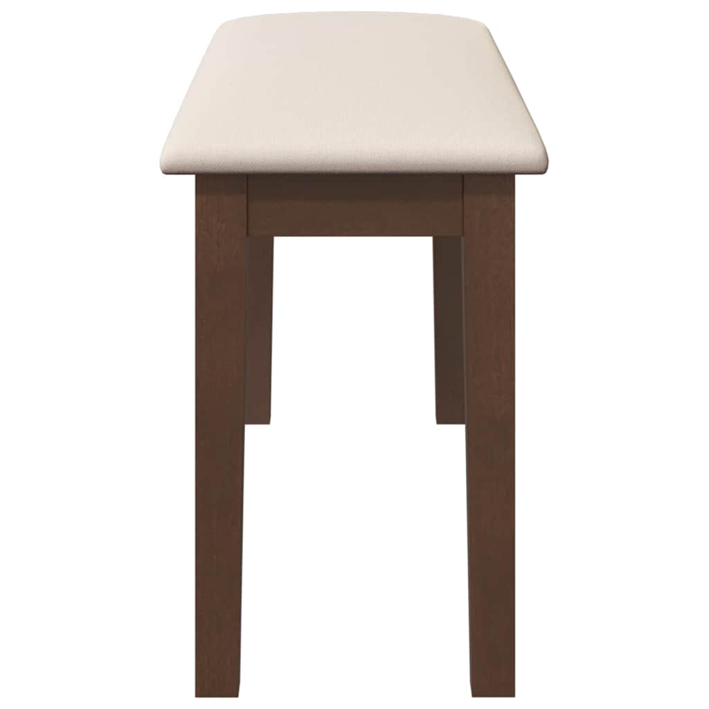Banc 90 cm marron bois massif caoutchouc - XIOS