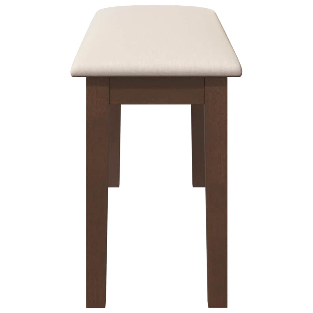 Banc 90 cm marron bois massif caoutchouc - XIOS