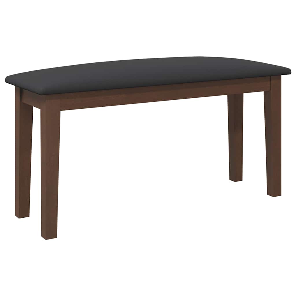 Banc 90 cm marron bois massif caoutchouc - XIOS