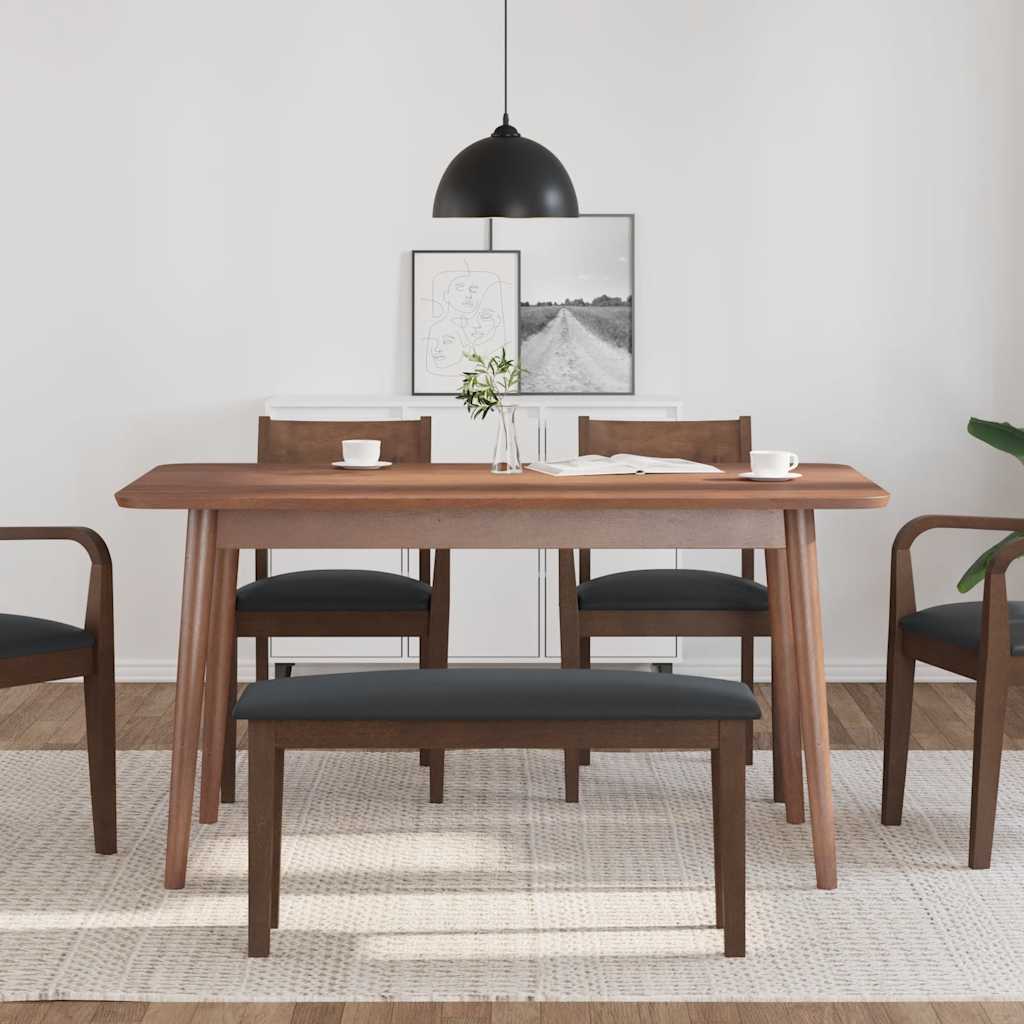 Banc 90 cm marron bois massif caoutchouc - XIOS