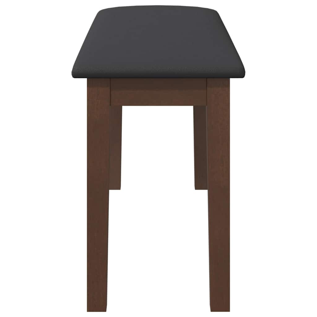 Banc 90 cm marron bois massif caoutchouc - XIOS