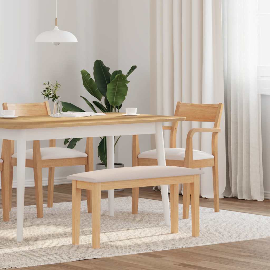 Banc 90 cm bois massif caoutchouc - XIOS