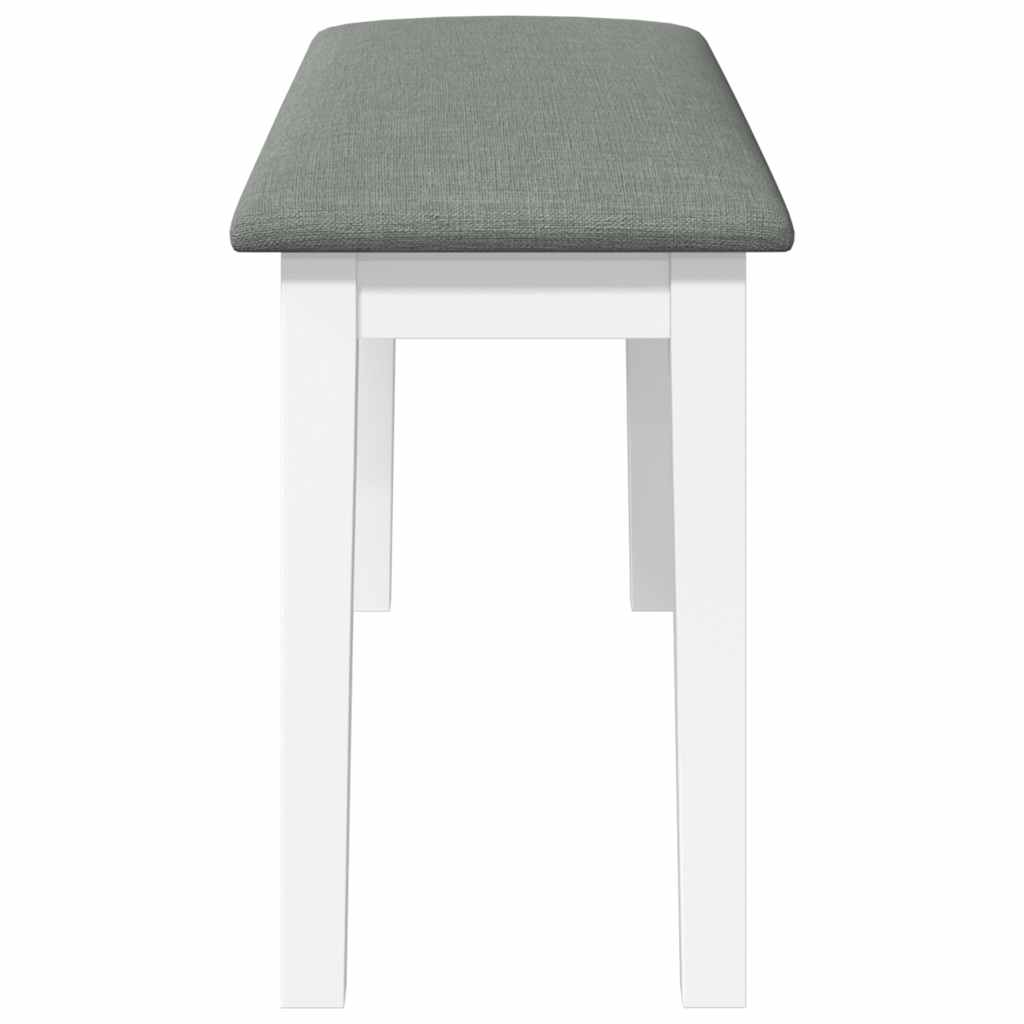 Banc 90 cm blanc bois massif caoutchouc - XIOS
