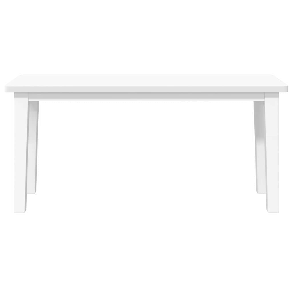 Banc 90 cm blanc bois massif caoutchouc - XIOS