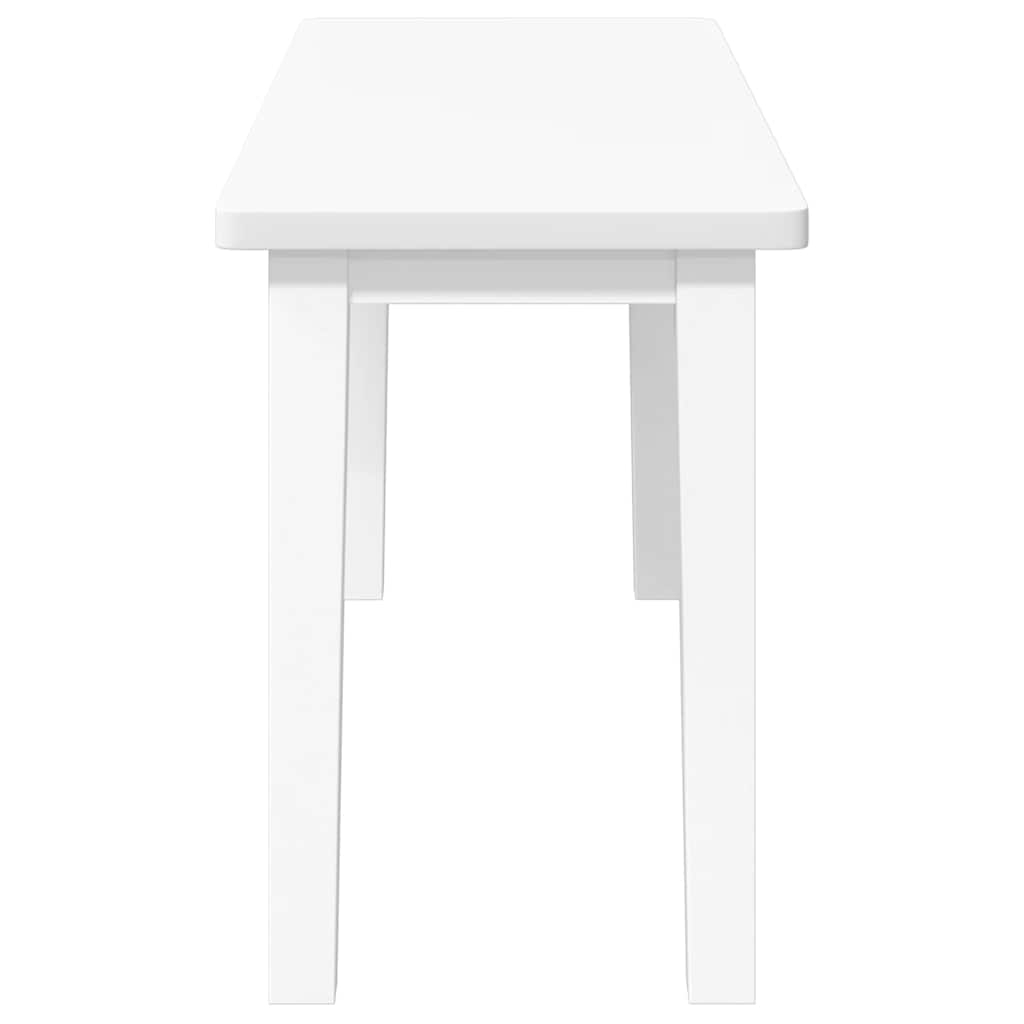 Banc 90 cm blanc bois massif caoutchouc - XIOS