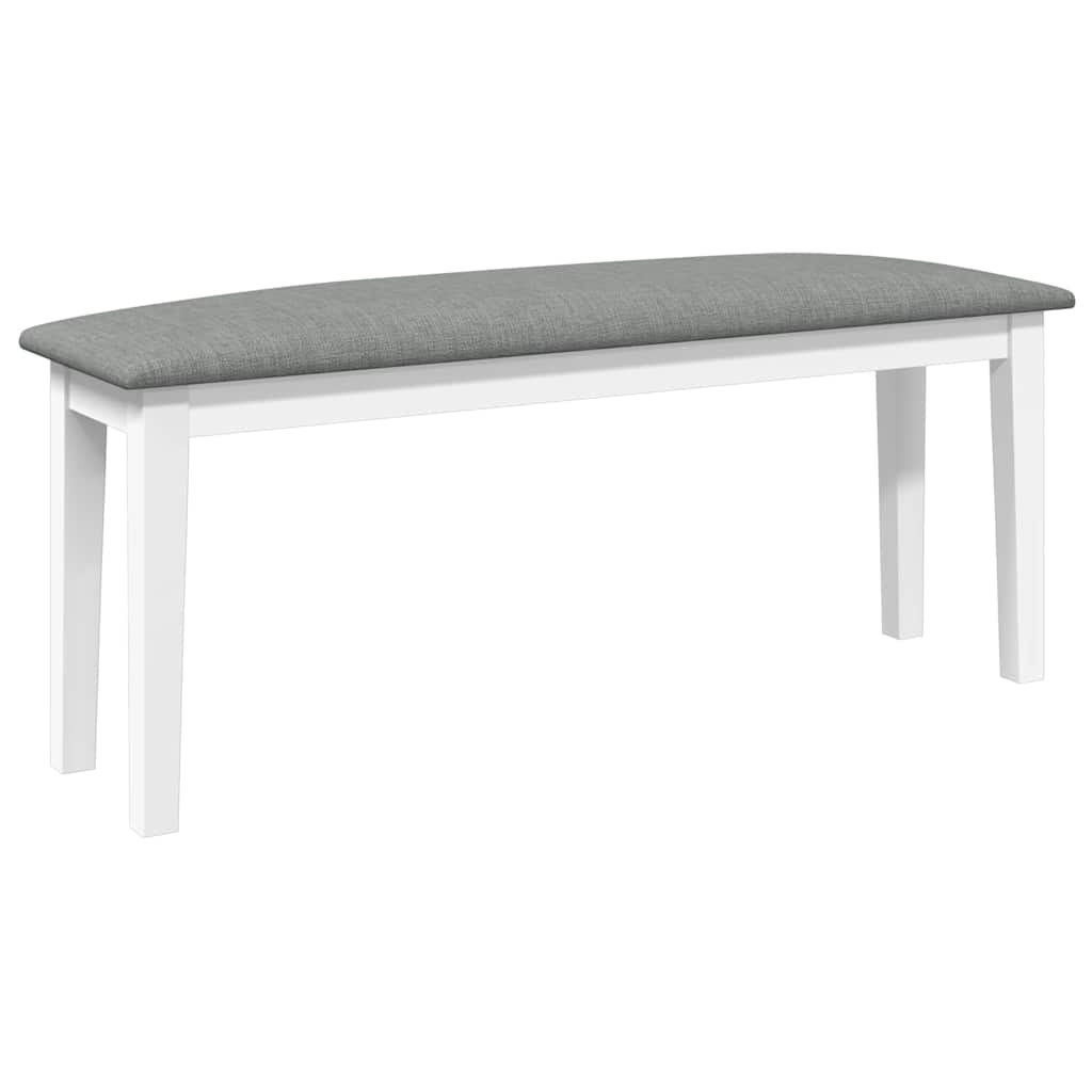 Banc 110 cm blanc bois massif caoutchouc - XIOS