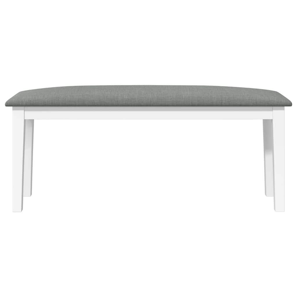 Banc 110 cm blanc bois massif caoutchouc - XIOS
