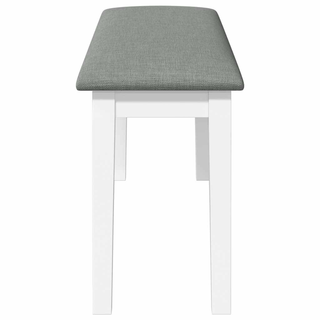 Banc 110 cm blanc bois massif caoutchouc - XIOS