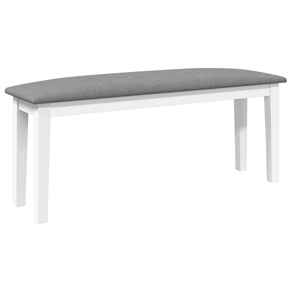 Banc 110 cm blanc bois massif caoutchouc - XIOS