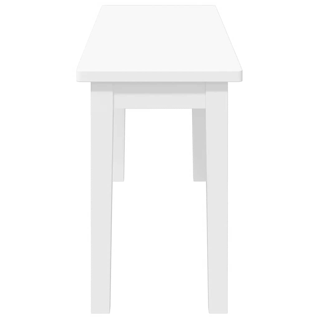 Banc 110 cm blanc bois massif caoutchouc - XIOS
