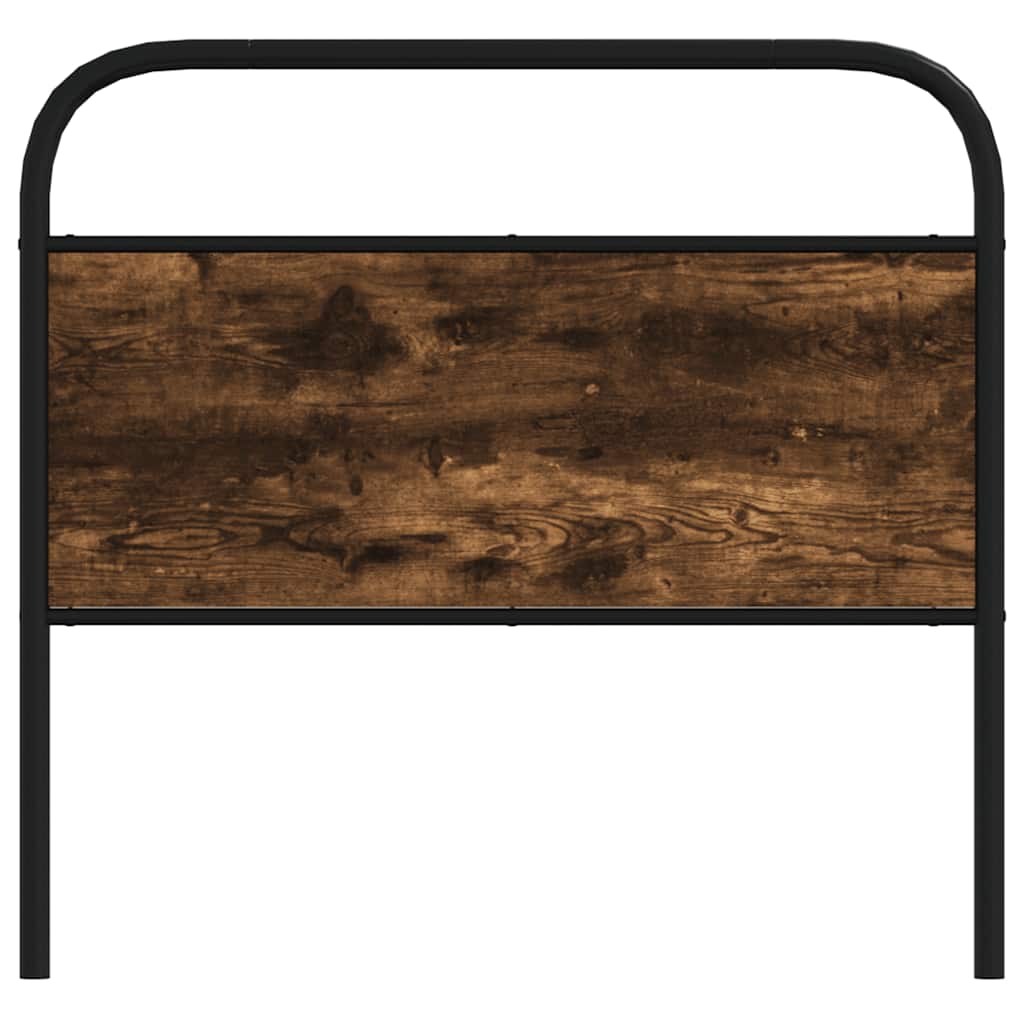 Tête de lit chêne fumé 90 cm acier et bois d'ingénierie - XIOS