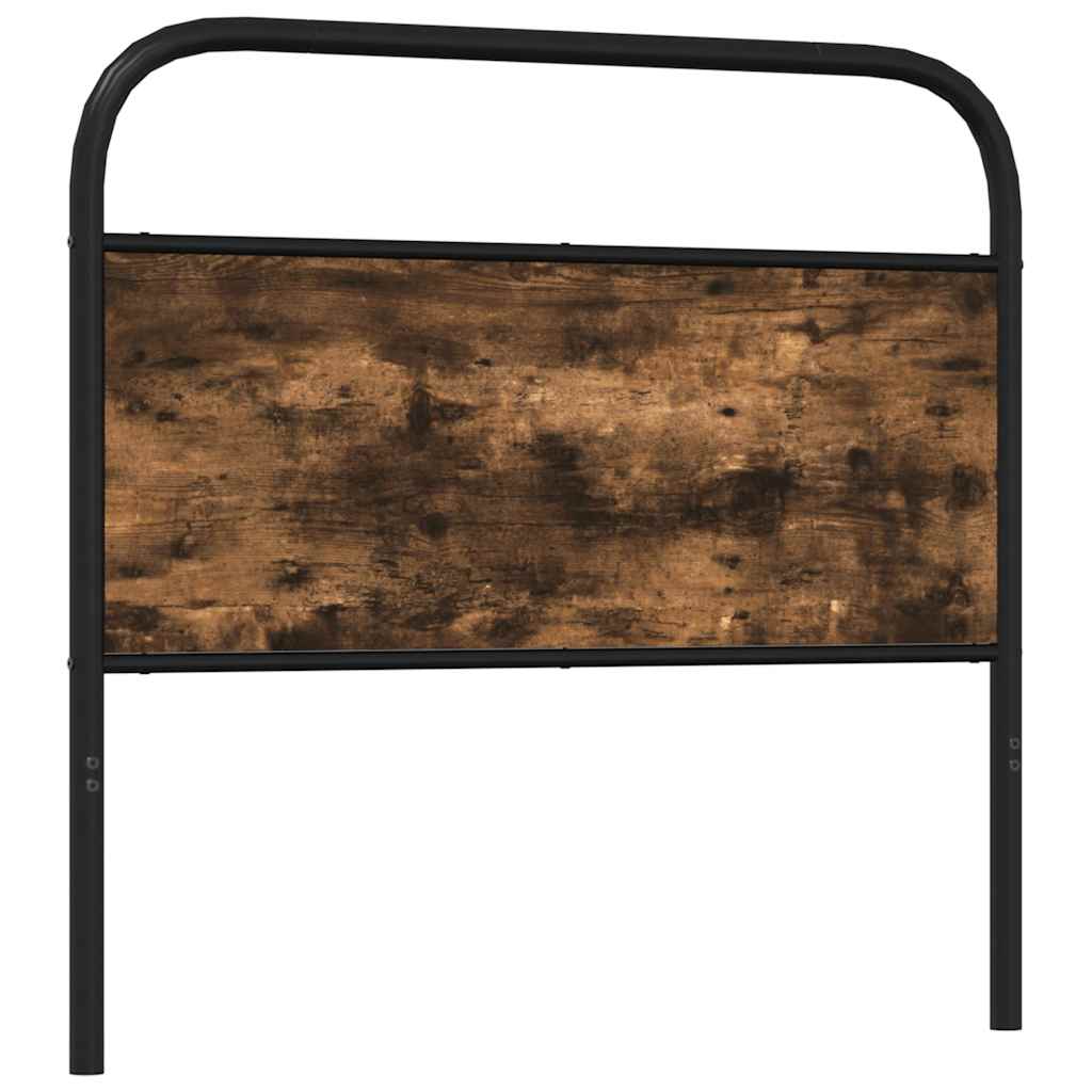 Tête de lit chêne fumé 90 cm acier et bois d'ingénierie - XIOS