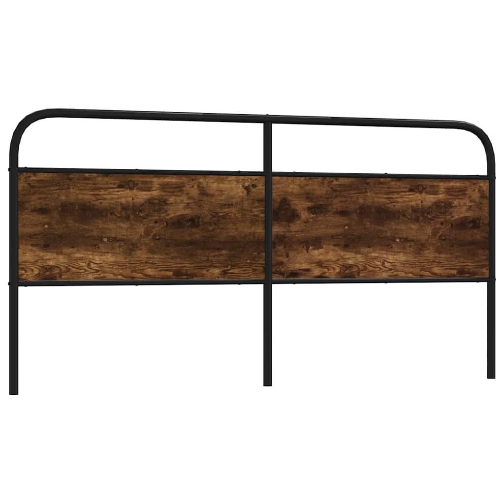 Tête de lit chêne fumé 180 cm acier et bois d'ingénierie - XIOS