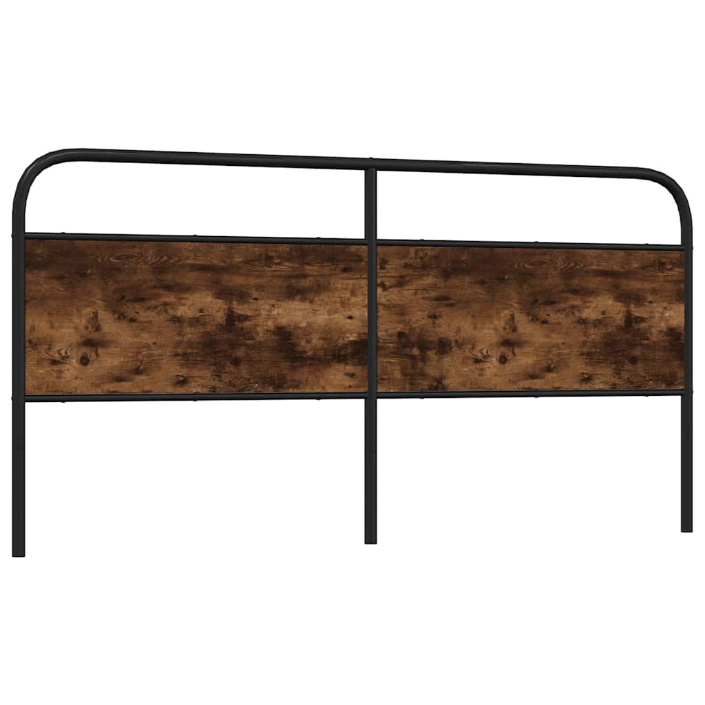 Tête de lit chêne fumé 180 cm acier et bois d'ingénierie - XIOS