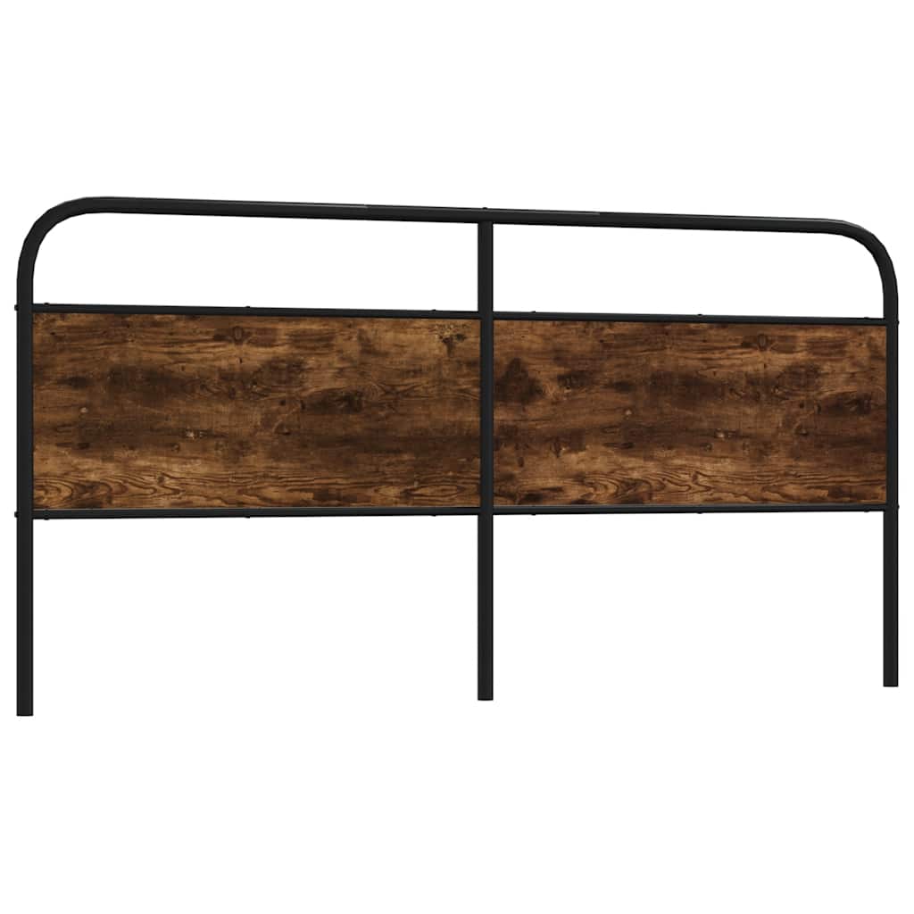Tête de lit chêne fumé 190 cm acier et bois d'ingénierie - XIOS