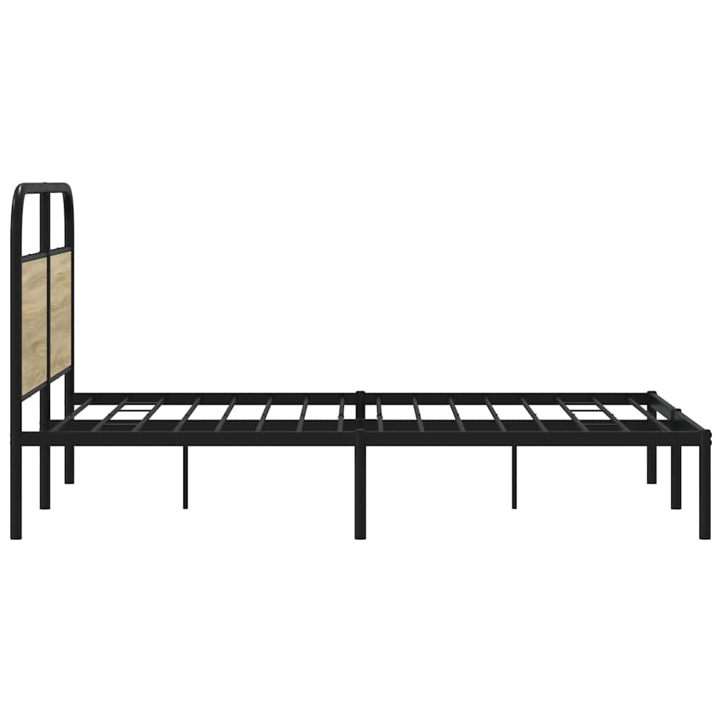Cadre de lit sans matelas 135x190 cm chêne sonoma - XIOS