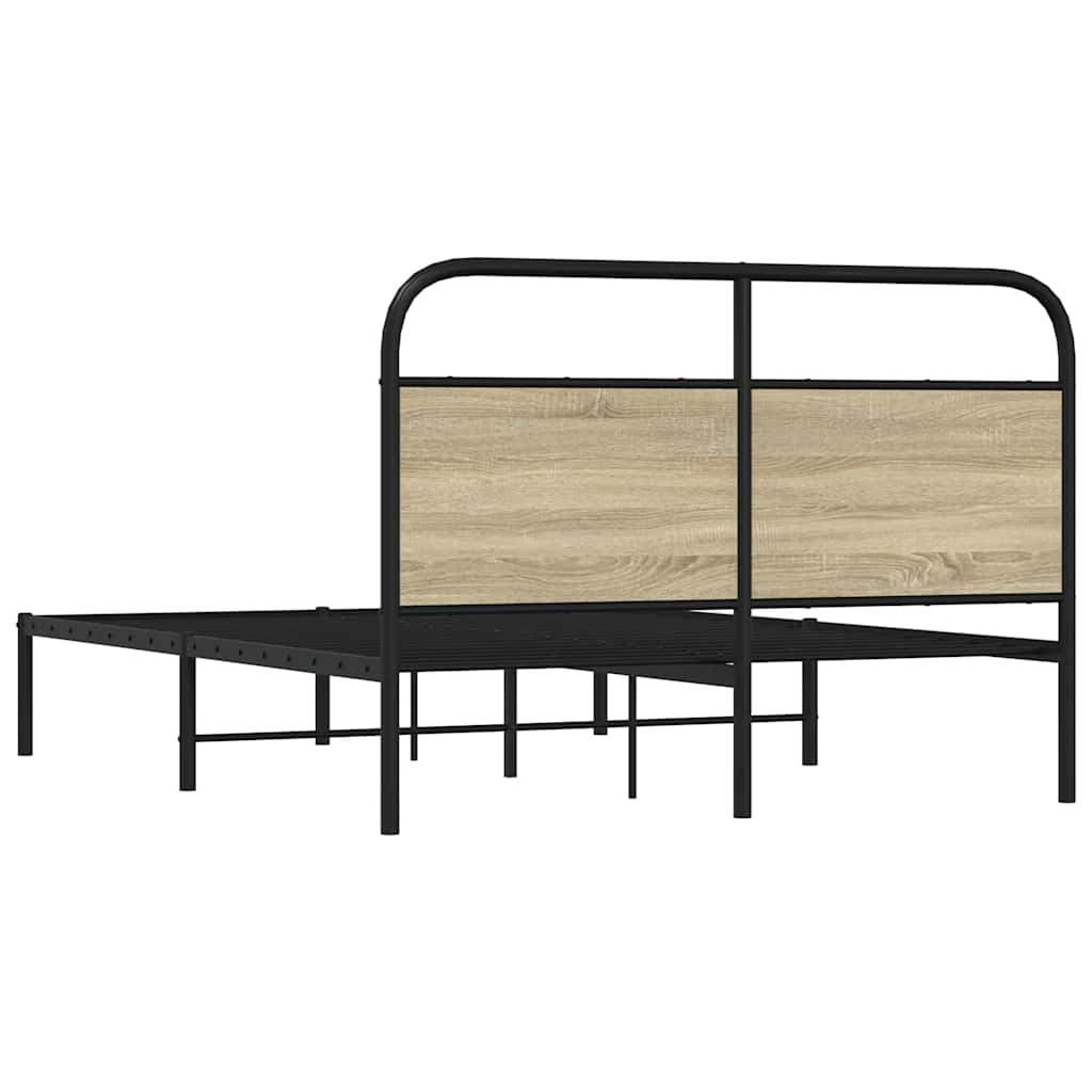 Cadre de lit sans matelas 135x190 cm chêne sonoma - XIOS