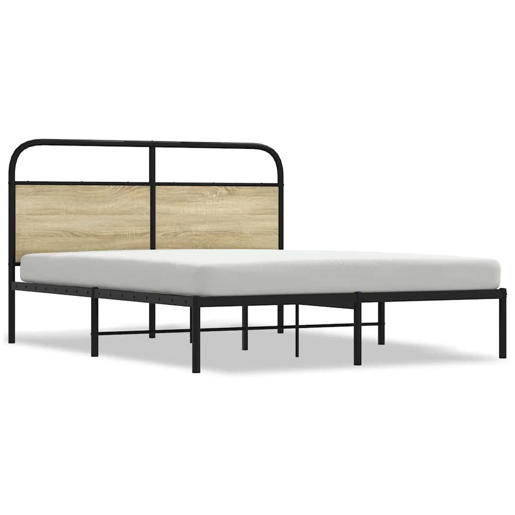 Cadre de lit sans matelas 150x200 cm chêne sonoma - XIOS