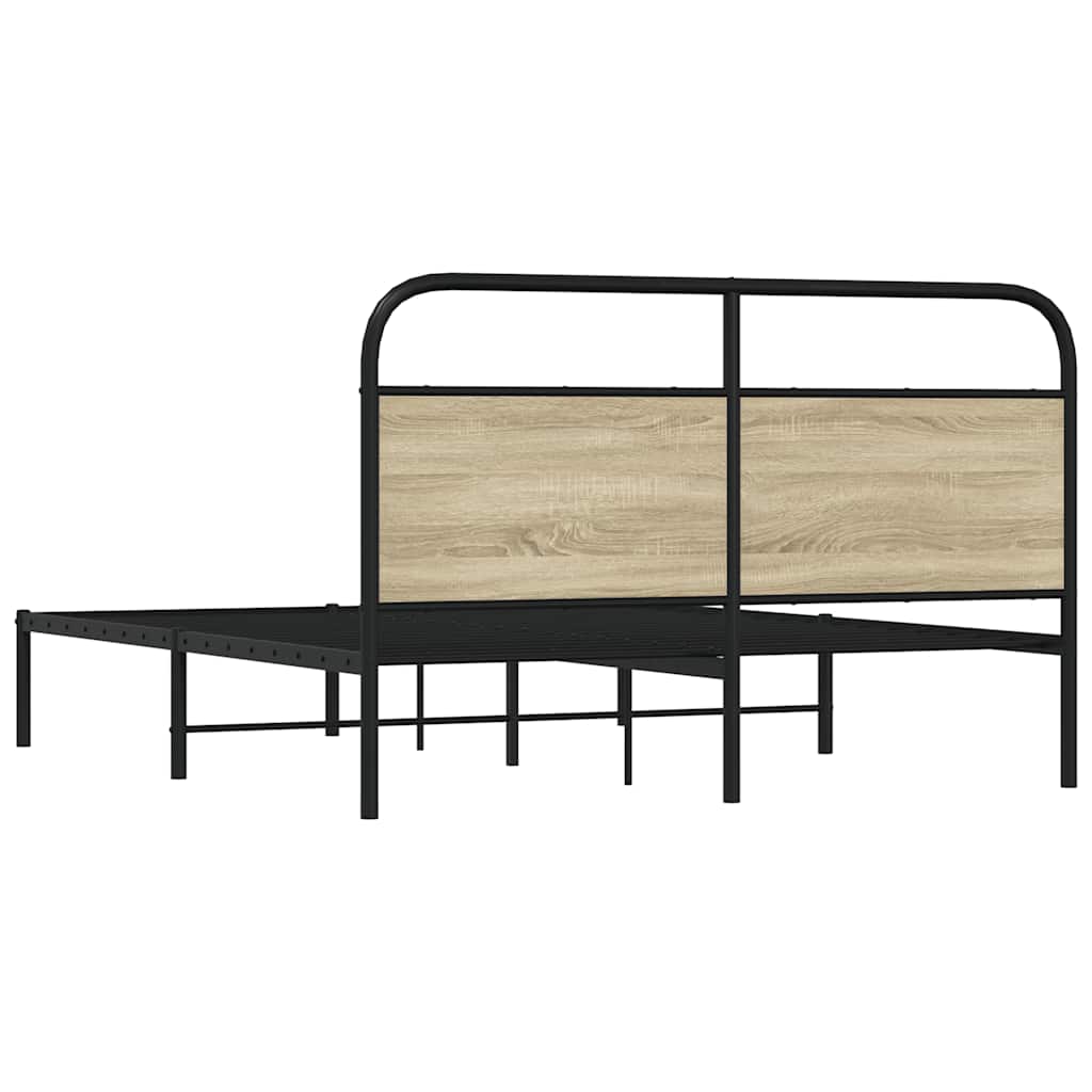 Cadre de lit sans matelas 150x200 cm chêne sonoma - XIOS
