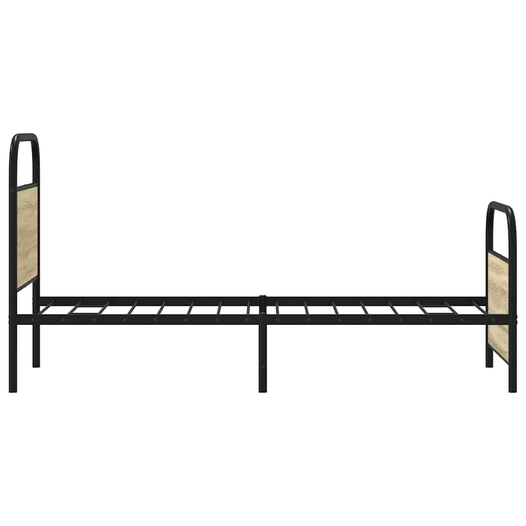 Cadre de lit sans matelas 75x190cm chêne sonoma bois ingénierie - XIOS