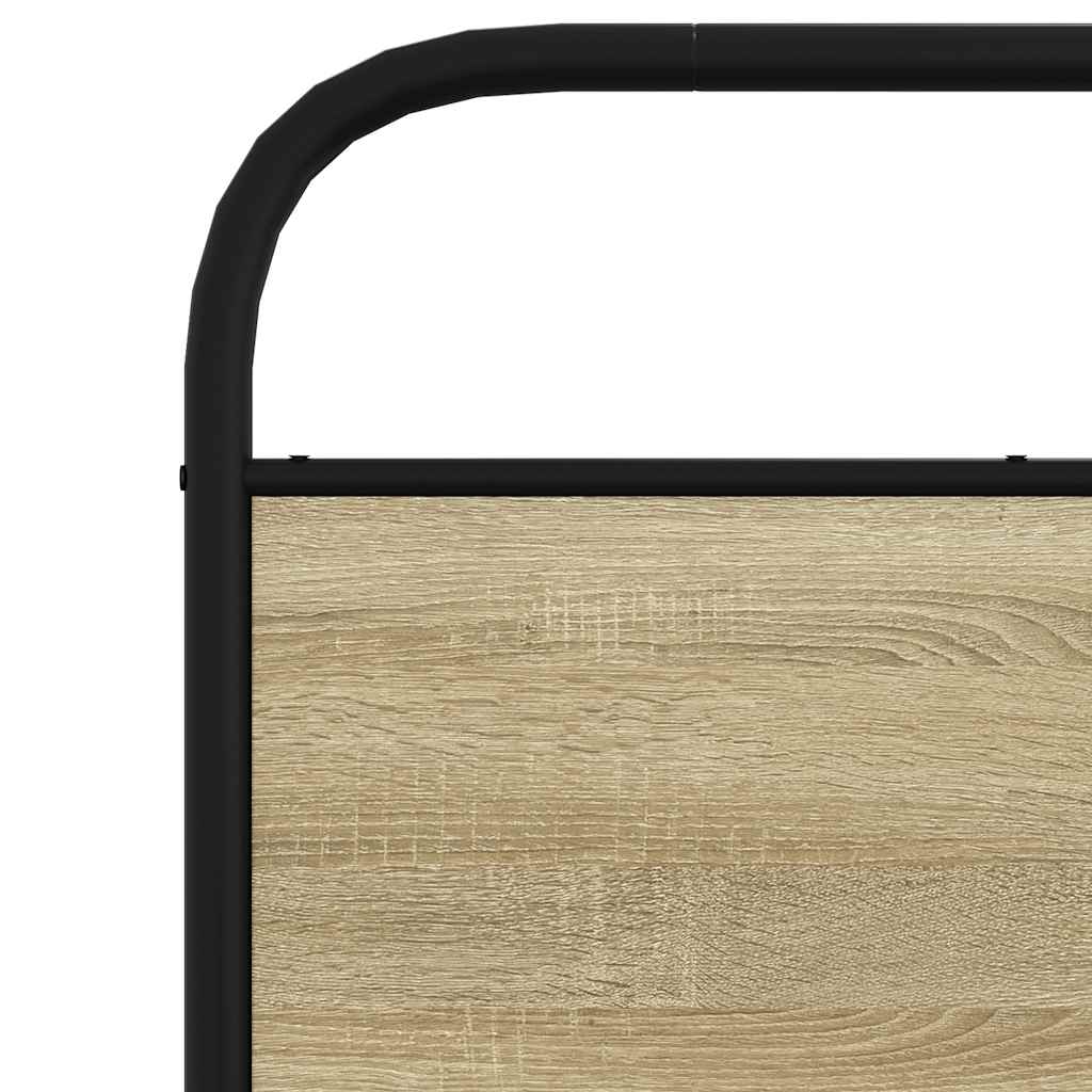 Cadre de lit sans matelas 75x190cm chêne sonoma bois ingénierie - XIOS